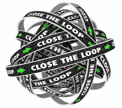 Close the Loop Roads Arrows Circular Ball 3d Illustration