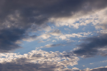 Fototapeta na wymiar Dark clouds and blue sky.
