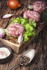 fresh raw minced meat beef