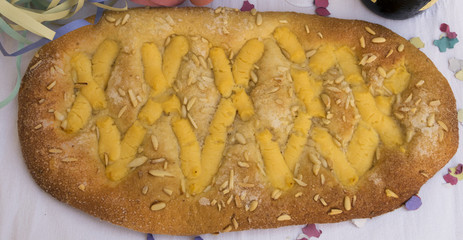 postre de crema.
Tradicional comida para la celebración de la festividad de San Juan.
