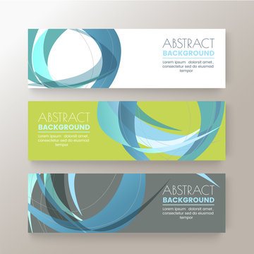Set of modern design banners template with abstract Colorful circle shape pattern background. vector illustration