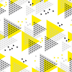 Concept modern style geometry design seamless pattern. vector illustration for header, card, poster, invitation. Tech line grid motif triangle motif.