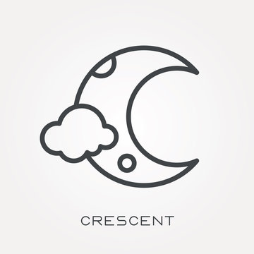 Line icon crescent