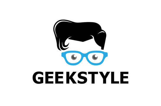 Geek Style Logo Design Illustration