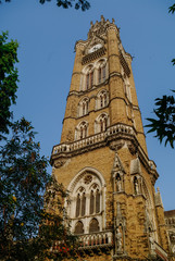 Fototapeta na wymiar Rajabai Clock Tower, Heritage building, University of Mumbai campus, Mumbai, Maharashtra, India, Southeast Asia.