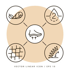 Orthopedic insoles vector icon isolated. Thine line vector icons.