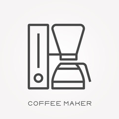 Line icon coffee maker