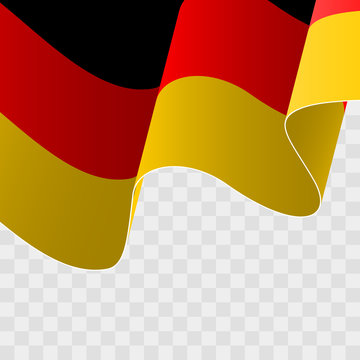vector Illustration of a waving German flag. 