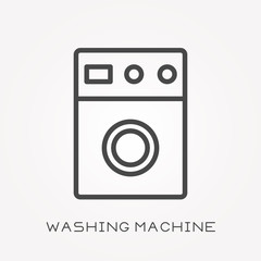 Line icon washing machine