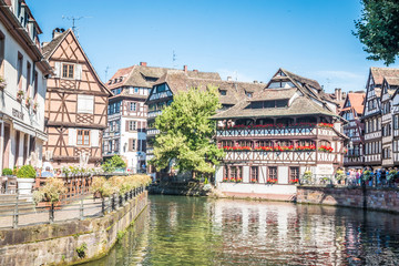 Fototapeta na wymiar Old petite france district in Strasbourg