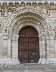 Door Church Poitiers Detail