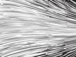 Obraz premium Abstract Perspective Line Art - Black Lines on White Background - Vector Illustration