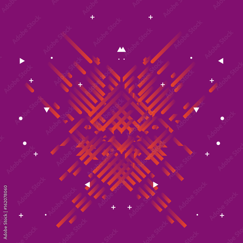 Poster abstract minimalistic design - creative concept - modern diagonal abstract red background with gradi