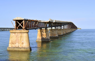 Obraz premium Bahia Honda Key road and Rail Bridge