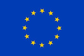 Europe flag EU isolated vector. European union flag sign