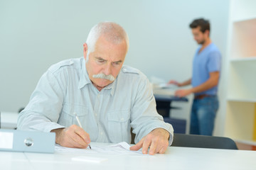 old man deepens his knowledge and culture