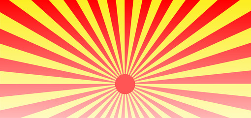 Vector background of yellow and red  rays