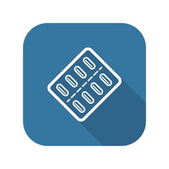 Medication and Medical Services Icon. Flat Design.
