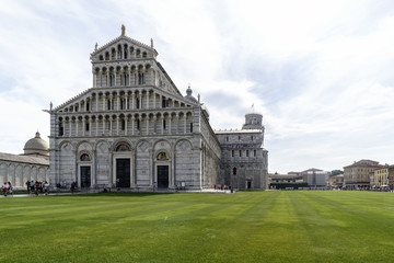 Fototapeta na wymiar Facade of the Duomo in Pisa in Italy
