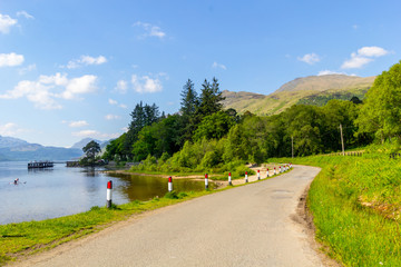 Fototapeta premium Loch Lomond at rowardennan, Summer in Scotland, UK