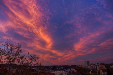 Ein Sonnenuntergang über Böblingen