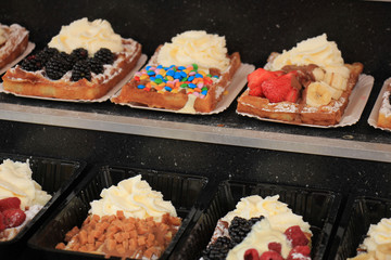 Fresh made Belgium waffles