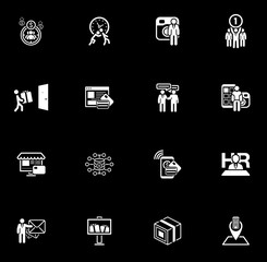 Flat Design Business Icons Set.