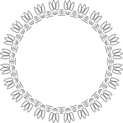 Elegant luxury retro floral frame. Design template for banner, card, invitation, label, emblem etc.