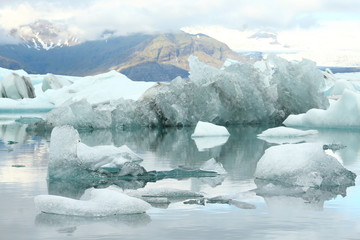Iceberg at the glacier lagoon