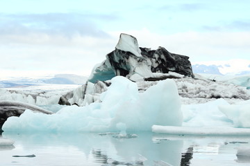 Ice and water - glaciar lagoon