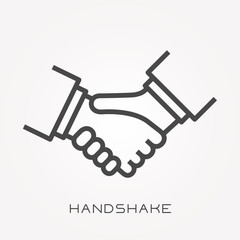 Line icon handshake