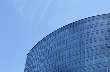 Modern skyscraper with tinted windows