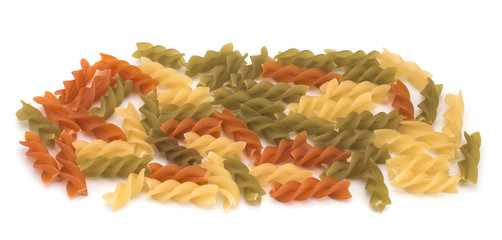 Pasta on a white background