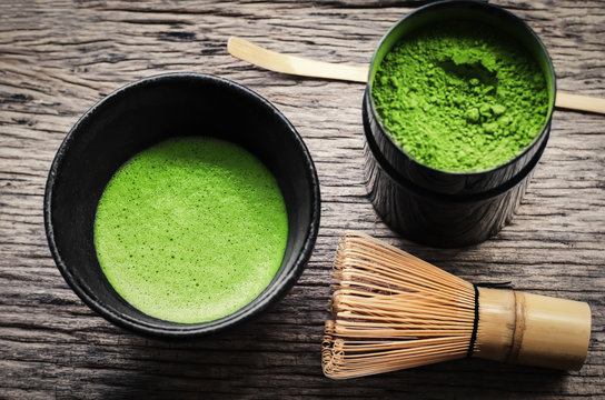 Fototapeta Japanese matcha green tea