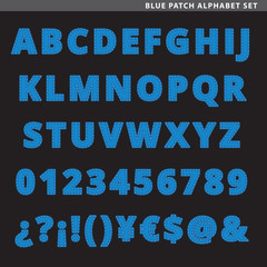 blue patch alphabet set
