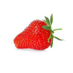Tasty red strawberry on white background, closeup
