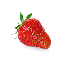Tasty red strawberry on white background, closeup