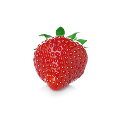 Tasty red strawberry on white background, closeup