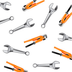 Metalworking tools on white