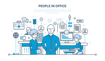 People in office, teamwork, partners, colleague, business people, communications, cooperation