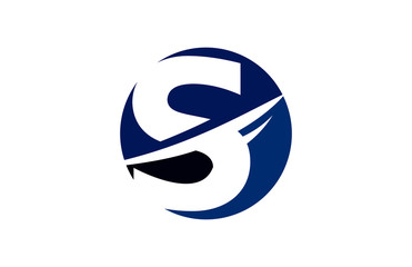 S Circle Swoosh Letter Logo