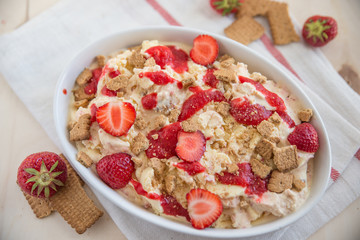 Erdbeer Käsekuchen Eiscreme 
