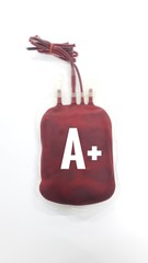  Bag of blood  group A Rh Positive and rubber tube 