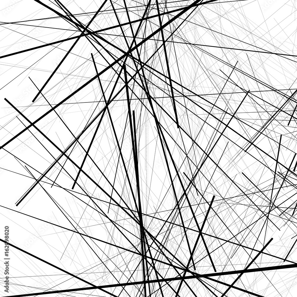 Poster random chaotic lines texture. abstract geometric illustration