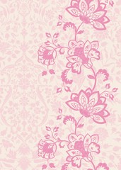 wedding card design, paisley floral pattern , India