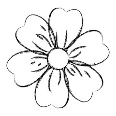 cute flower decorative icon vector illustration design