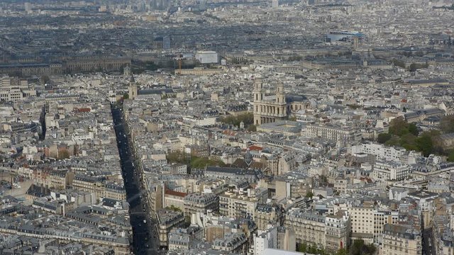 Eglise Saint Sulpice  &agrave; Paris - Vue du ciel