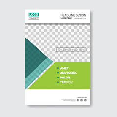 Template Design Brochure, Annual Report, Magazine, Poster, Corporate Presentation, Portfolio, Flyer With Copy Space Vector Illustration