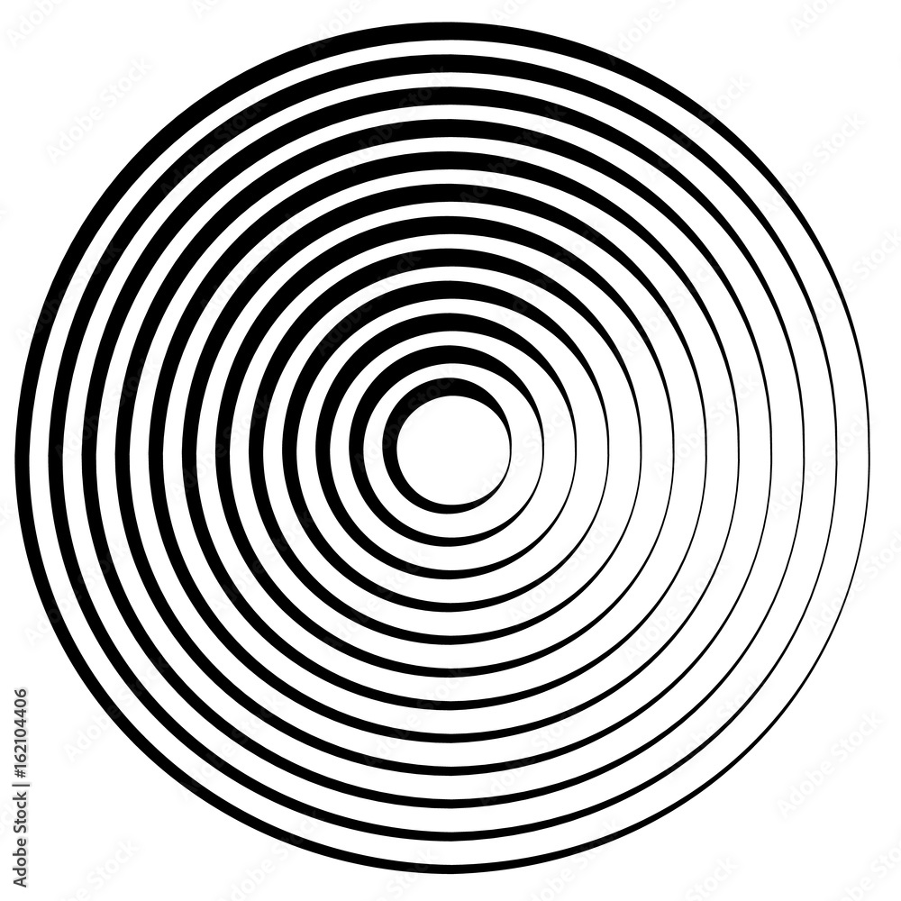 Leinwandbilder radial lines with rotating distortion. abstract spiral, vortex shape, element