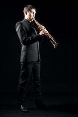 Saxophone player Jazz musician. Soprano sax player